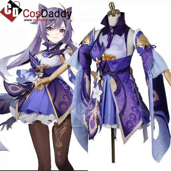 Genshin Impact Keqing Purple Dress Cosplay Costume...