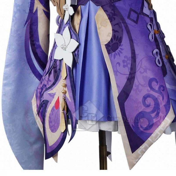 Genshin Impact Keqing Purple Dress Cosplay Costume Deluxe Version For Sale