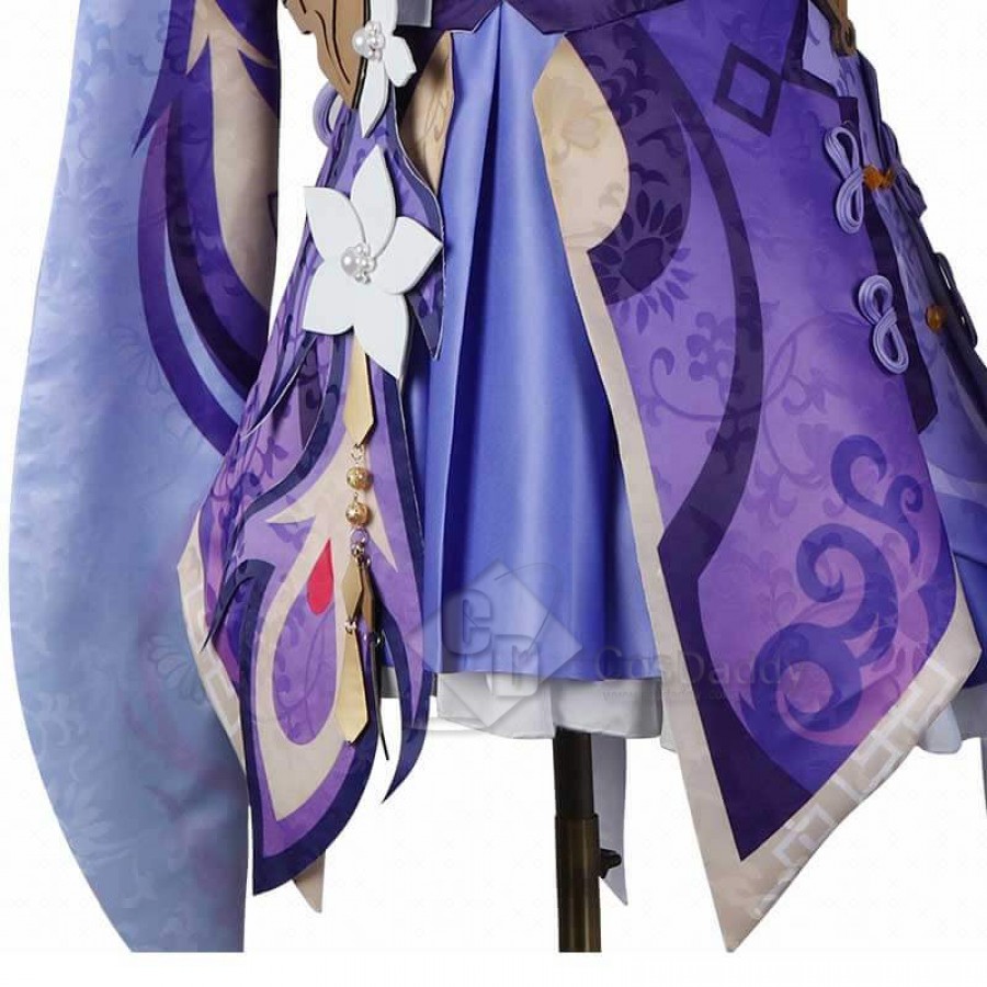 Genshin Impact Keqing Purple Dress Cosplay Costume Deluxe