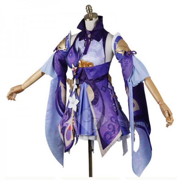 Genshin Impact Keqing Purple Dress Cosplay Costume Deluxe Version For Sale