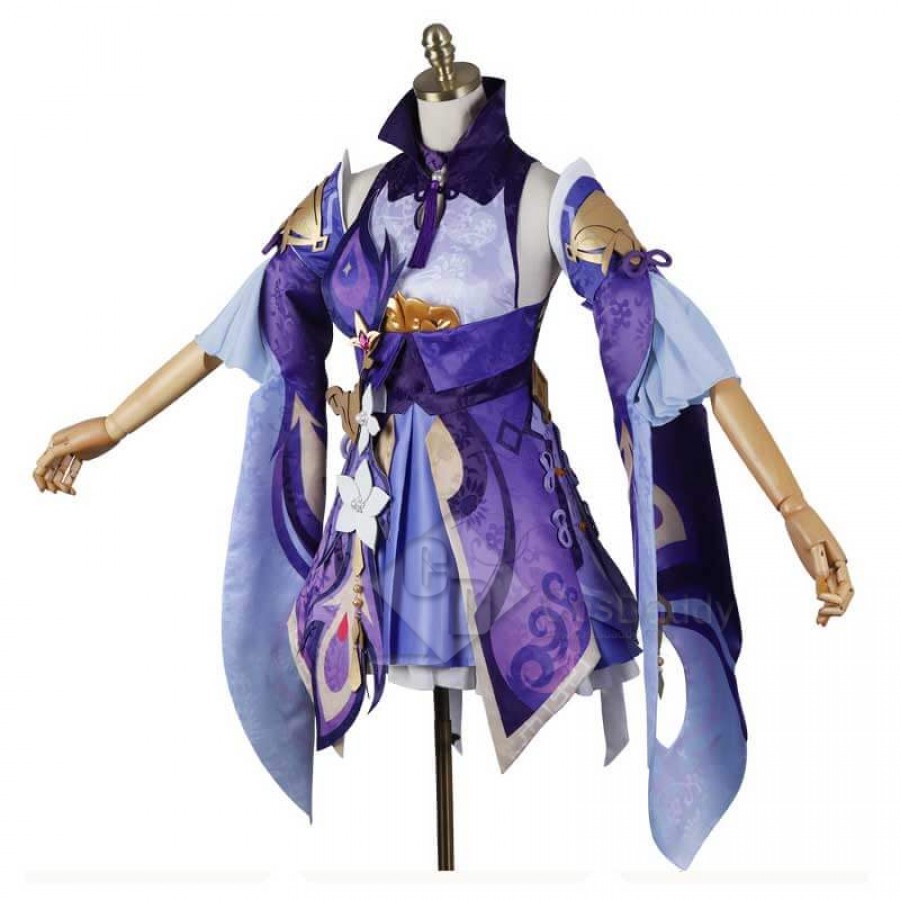 Genshin Impact Keqing Purple Dress Cosplay Costume Deluxe