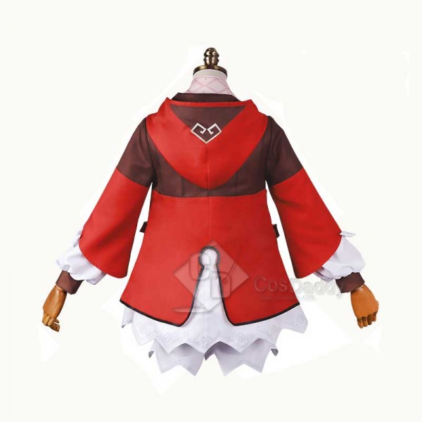 Genshin Impact Klee Red Coat Cosplay Costume Full Set Outfit 