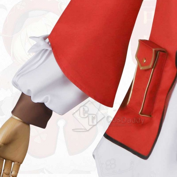 Genshin Impact Klee Red Coat Cosplay Costume Full Set Outfit 