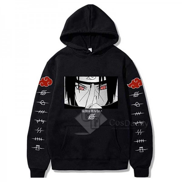 Adults Anime Naruto 3D Printed Hoodie Pullover Jacket Akatsuki Itachi Uchiha Cosplay Costume Unisex
