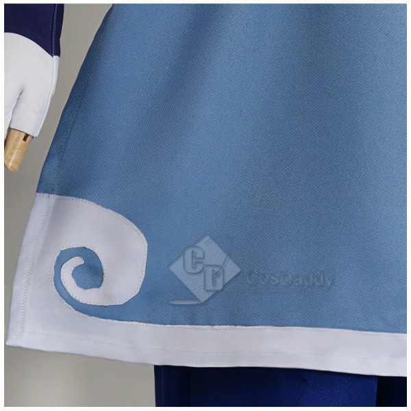 Avatar: The Last Airbender Katara Blue Dress Outfit Full Set Cosplay Costume