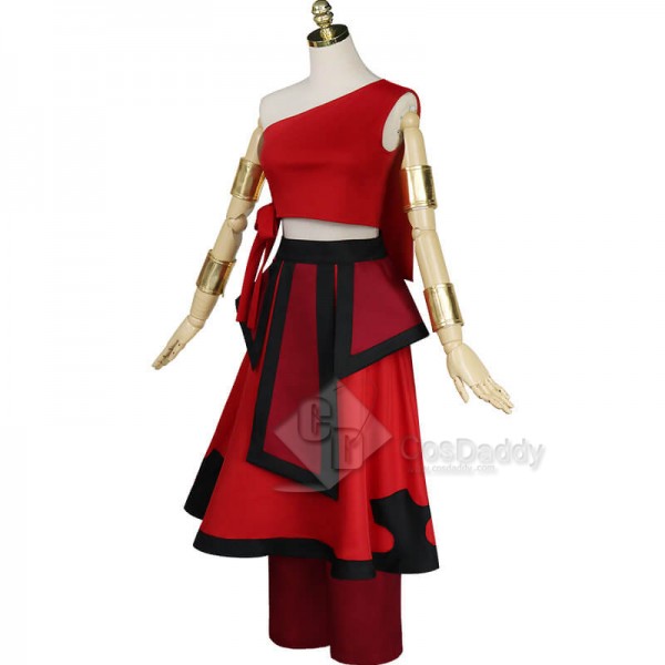Best Avatar: The Last Airbender Katara Red Dress Cosplay Costume For Sale
