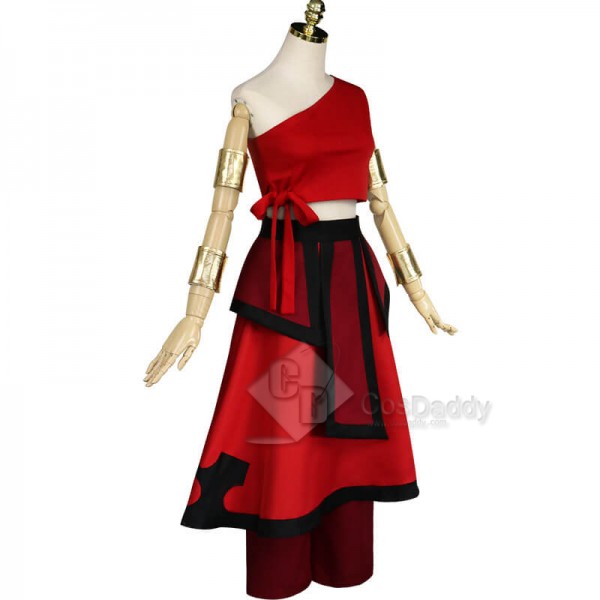 Best Avatar: The Last Airbender Katara Red Dress Cosplay Costume For Sale