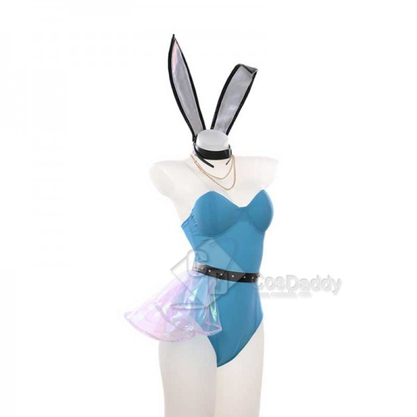 LOL KDA Ahri Evelynn Seraphine Bunny Girl Bodysuit Cosplay Costume Women