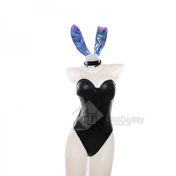 LOL KDA Ahri Evelynn Seraphine Bunny Girl Bodysuit Cosplay Costume Women