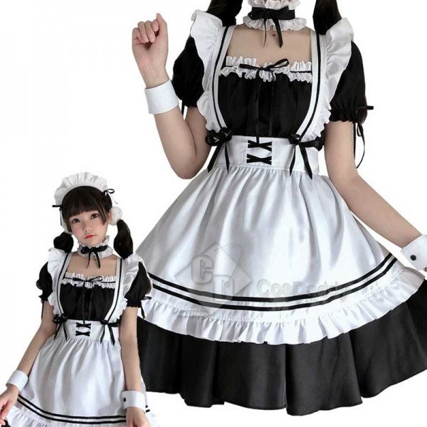 Maid Dress Lolita Maid Outfit Cosplay Gothic Dress...