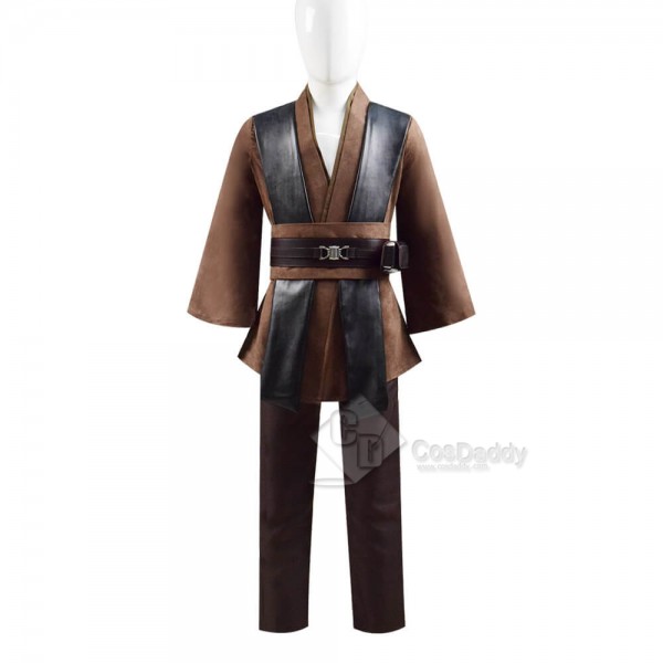 Star Wars Cosplay Costume Kids Obi-Wan Cosplay Costume Deluxe Full Set Jedi Tunic Outfit