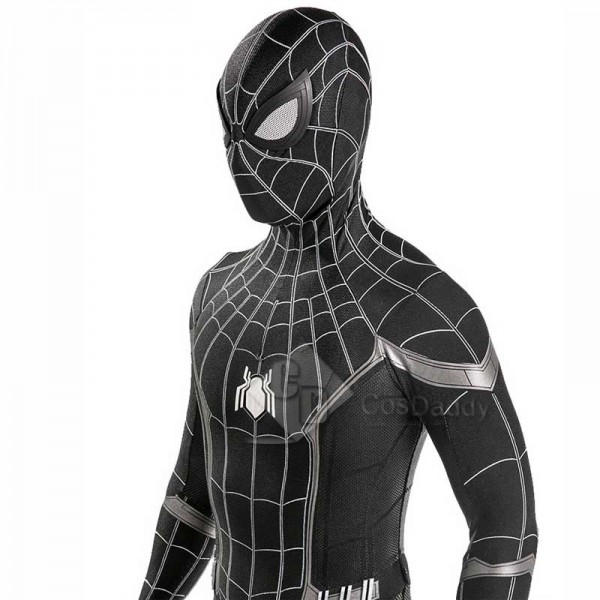 Marvel Spider-Man:Homecoming Black Spiderman Costume Jumpsuit Bodysuit Cosplay