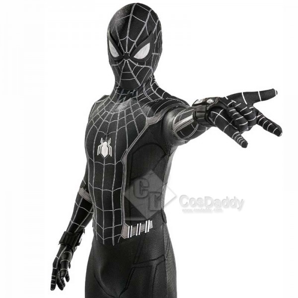 Marvel Spider-Man:Homecoming Black Spiderman Costume Jumpsuit Bodysuit Cosplay
