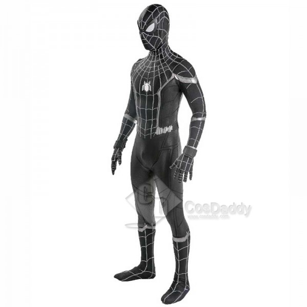 Marvel Spider-Man:Homecoming Black Spiderman Costume Jumpsuit Bodysuit Cosplay