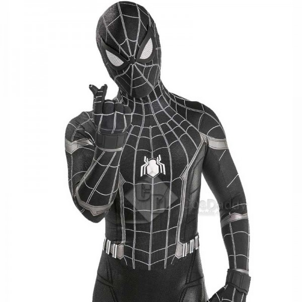 Marvel Spider-Man:Homecoming Black Spiderman Costume Jumpsuit Bodysuit Cosplay