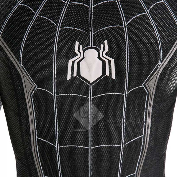 Marvel Spider-Man:Homecoming Black Spiderman Costume Jumpsuit Bodysuit Cosplay