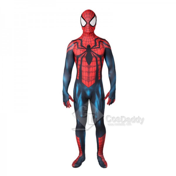 Kids Adults Marvel Spider-Man Ben Reily Spiderman Zentai Jumpsuit Cosplay Costume