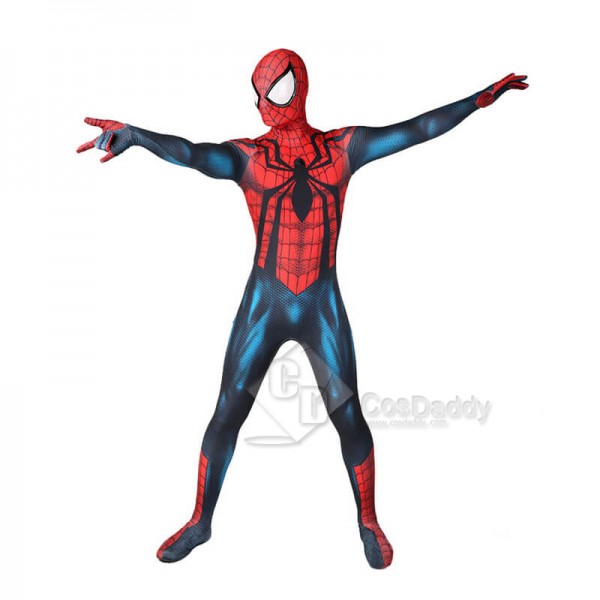 Kids Adults Marvel Spider-Man Ben Reily Spiderman Zentai Jumpsuit Cosplay Costume