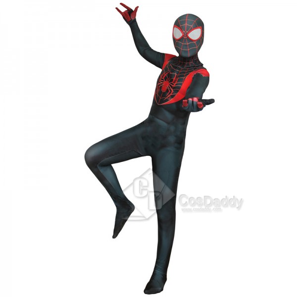 Spider-Man Cosplay Suit Kids Adults Miles Morales Ultimate Spider-Man Zentai Bodysuit Cosplay Costume   
