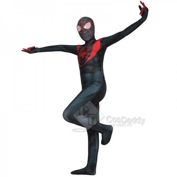 Spider-Man Cosplay Suit Kids Adults Miles Morales Ultimate Spider-Man Zentai Bodysuit Cosplay Costume   