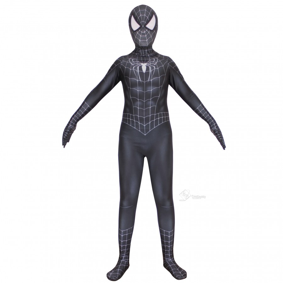 Marvel The Amazing Spider-Man Costume Black Zentai Bodysuit Cospaly ...