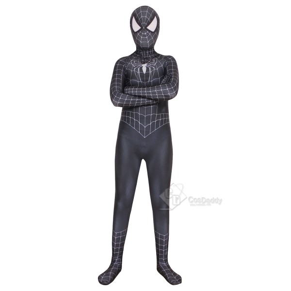 Marvel The Amazing Spider-Man Costume Black Zentai Bodysuit Cospaly Costume Kids Adults