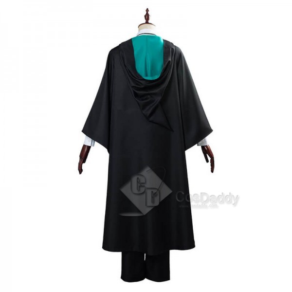 Harry Potter Slytherin Robe Cloak Full Set School Uniform Outfit Cosplay Costume 