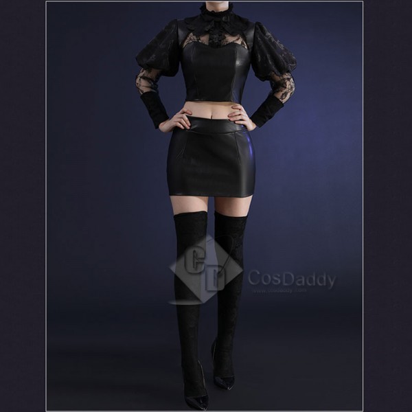 CosDdady League Of Legends LOL KDA Ahri Black Outfit Cosplay Costume Full Set  