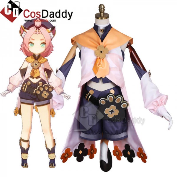 Genshin Impact Diona Cosplay Costume Halloween Carnival Outfit For Sale