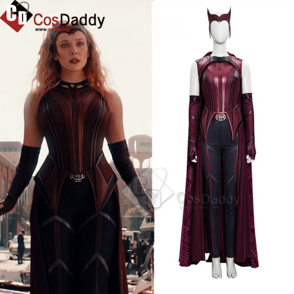 Wanda New Costume Suit 2021 WandaVision New Scarlet Witch Cosplay Halloween Superheroine