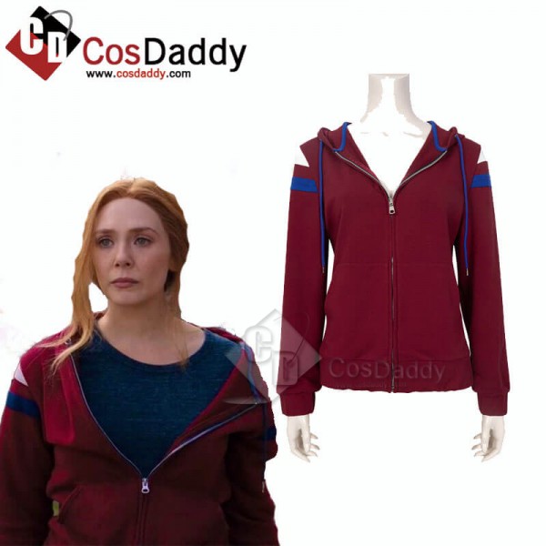 WandaVision Wanda Maximoff Hoodie Jacket Scarlet Witch Cosplay Costume