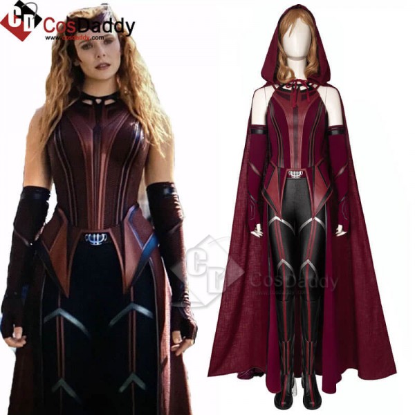 2021 WandaVision New Scarlet Witch Cosplay Suit Wa...