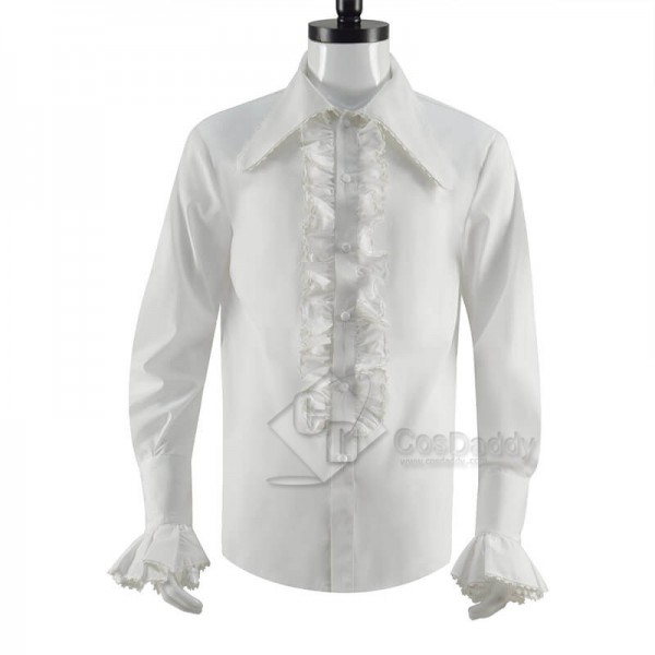 CosDaddy Doctor Who Third 3rd Doctor Frilled Shirts with Cuffs Cosplay Costumes