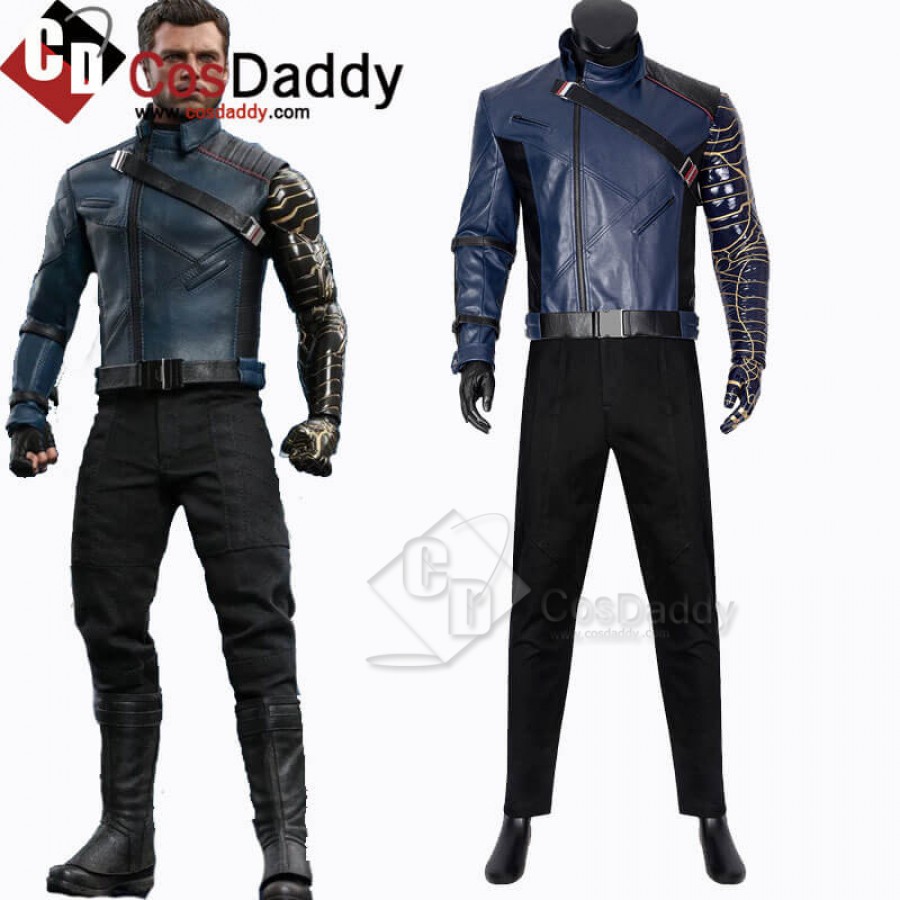 The Falcon and the Winter Soldier Bucky Barnes Black Wool Peacoat