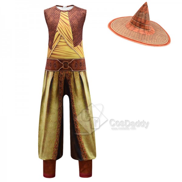 Kids Raya And The Last Dragon Costume Halloween Jumpsuit 2021 New Warrior Raya Costume