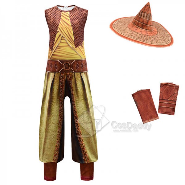 Kids Raya And The Last Dragon Costume Halloween Jumpsuit 2021 New Warrior Raya Costume