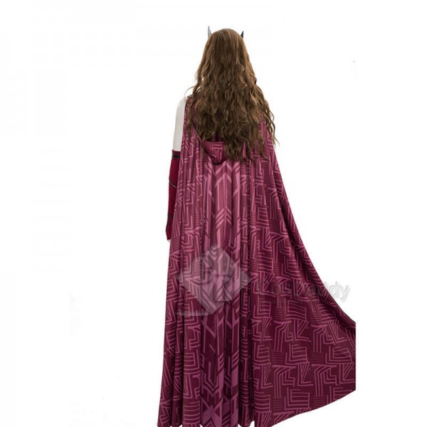 CosDaddy WandaVision Scarlet Witch Cosplay Suit Wanda Halloween Costume