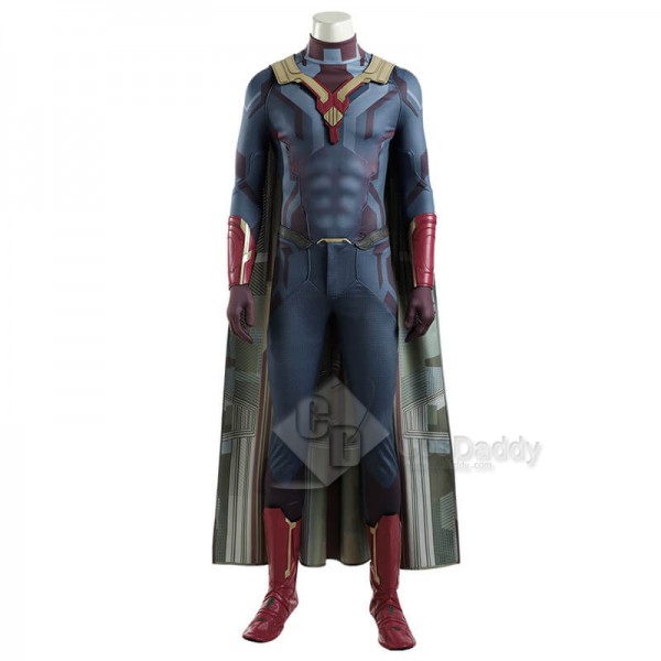 2021 WandaVision Costume Vision Jumpsuit Superhero Cosplay Costume 