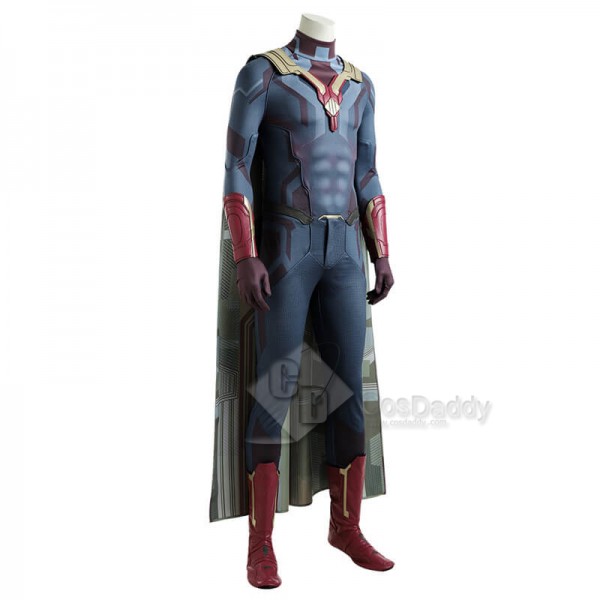 2021 WandaVision Costume Vision Jumpsuit Superhero Cosplay Costume 