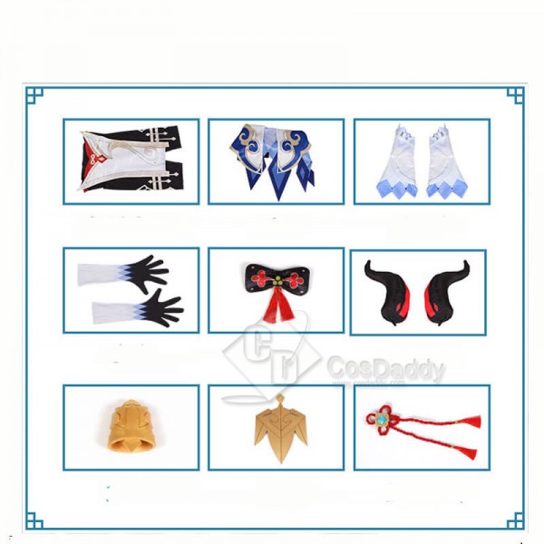 Genshin Impact Ganyu Cosplay Costumes Game Halloween Costumes