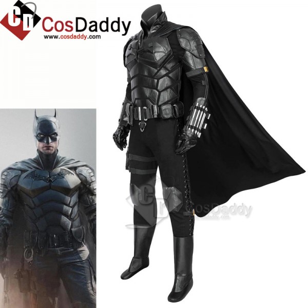 2021 DC The Batman Bruce Wayne Robert Pattinson Cosplay Costume Batsuits