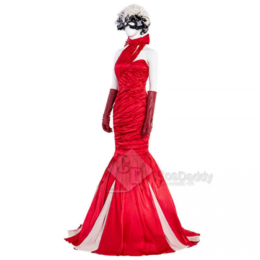 Cruella De Vil Red Dress Emma Stone Cosplay Costumes 2021 CosDaddy