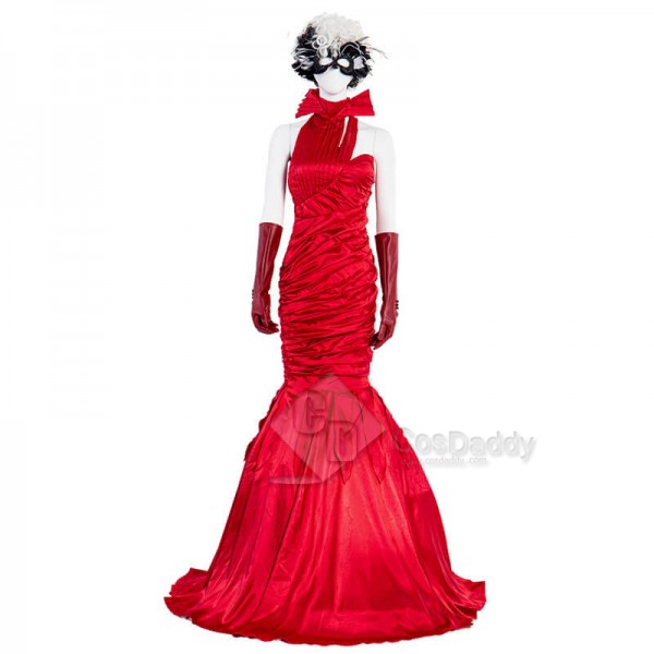 Cruella De Vil Red Dress Emma Stone Cosplay Costumes 2021 CosDaddy