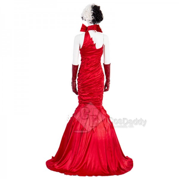 Cruella De Vil Red Dress Emma Stone Cosplay Costumes 2021 CosDaddy