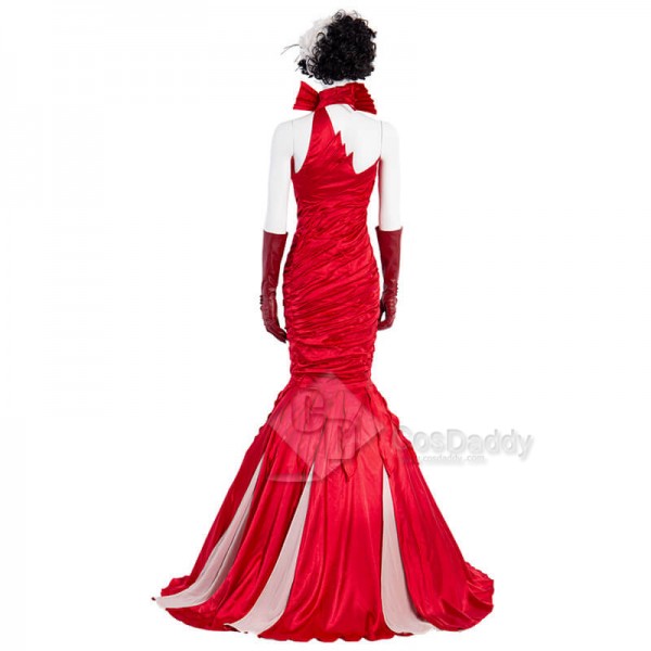 Cruella De Vil Red Dress Emma Stone Cosplay Costumes 2021 CosDaddy