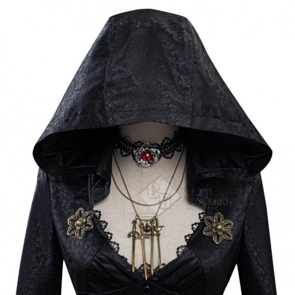 Resident Evil Village Vampire Lady Dress Lady Dimitrescu Halloween Cosplay Costumes