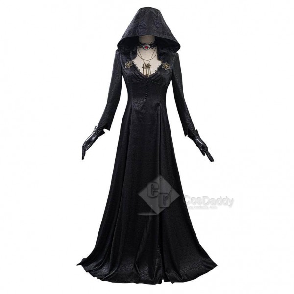 Resident Evil Village Vampire Lady Dress Lady Dimitrescu Halloween Cosplay Costumes