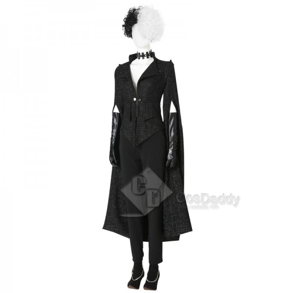 Cruella Cosplay 2021 Disney Movie Cruella Emma Stone Full Suit Costumes