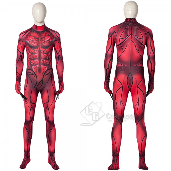 Venom 2 Carnage Cosplay Costume Halloween Bodysuit Spiderman Jumpsuit For Kids Aduilts