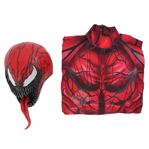 Venom 2 Carnage Cosplay Costume Halloween Bodysuit Spiderman Jumpsuit For Kids Aduilts
